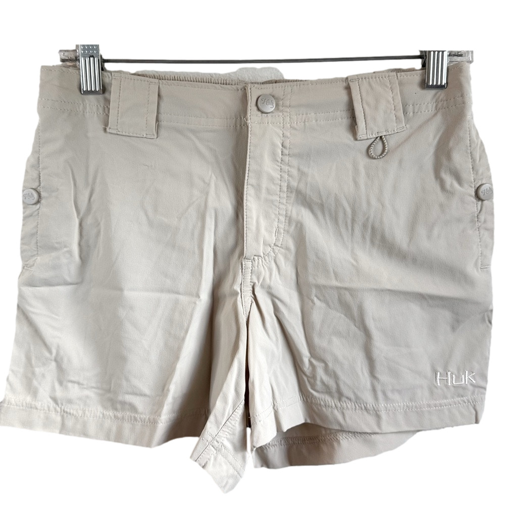Huk Women's Light Tan Performance Bermuda Shorts